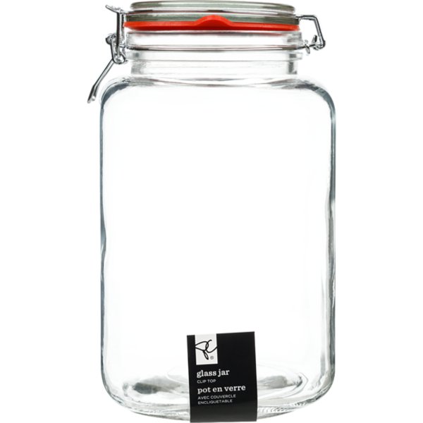 Presidents Choice 3.6 Litre Square Clip Top Jar