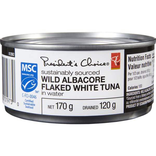 President's Choice Wild Albacore Flaked White Tuna