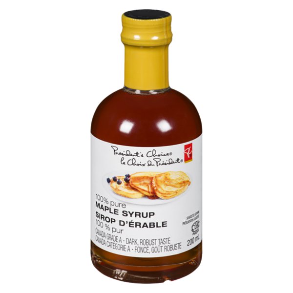 Presidents Choice Grade A Dark Robust Taste 100% Pure Maple Syrup