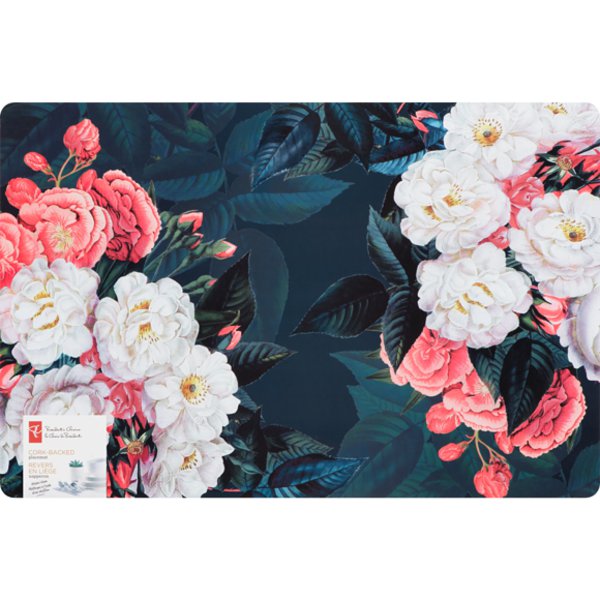 Presidents Choice Floral Cork Back Placemat