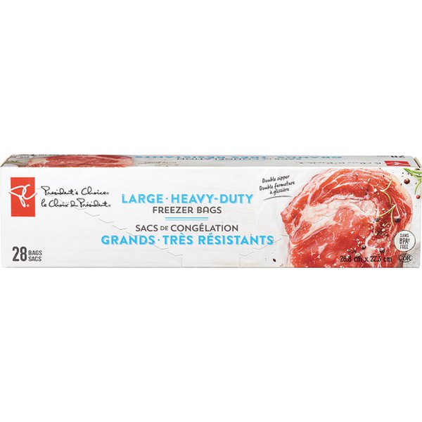 President's Choice Large Heavy-Duty Freezer Bags