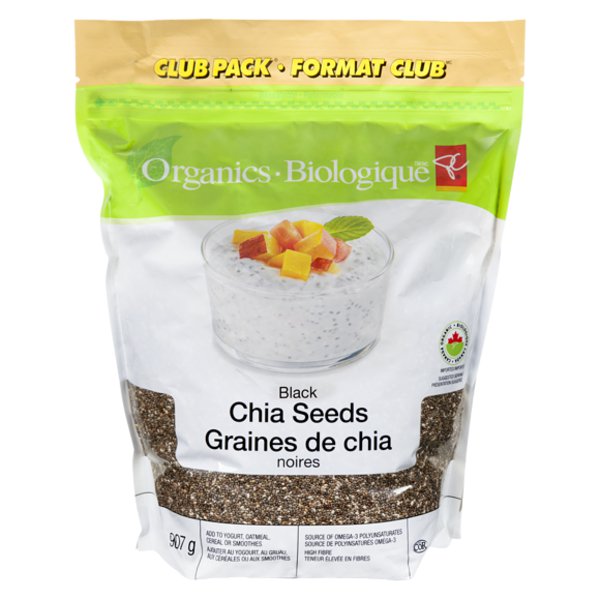 Presidents Choice Organics Bulk Black Chia Seeds