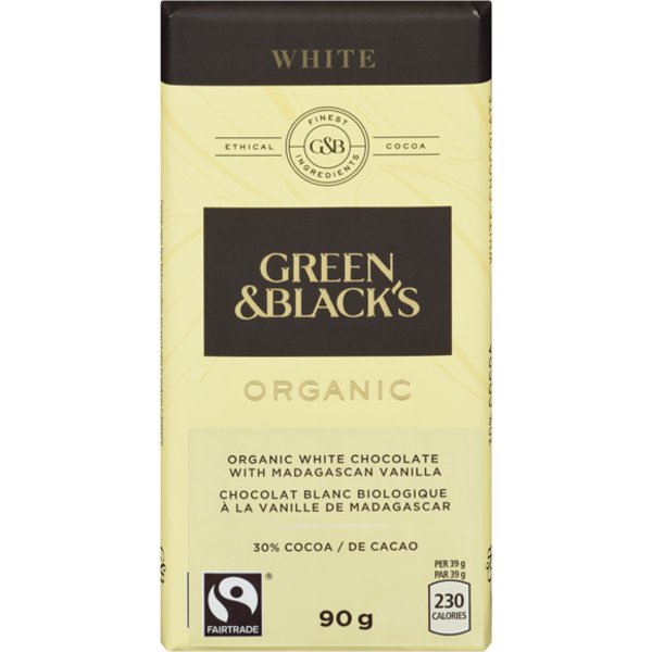 Green & Blacks Organic White Chocolate Bar