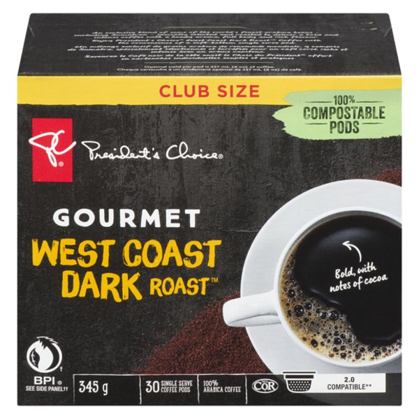 President's Choice West Coast Dark Roast Gourmet Single Serve Coffee Cup CP