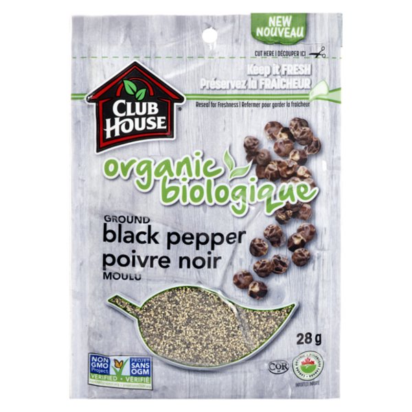 Club House Organic Ground Black Pepper