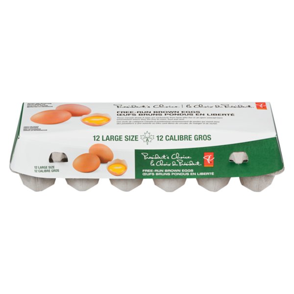 Presidents Choice Large Free-Run Brown Eggs