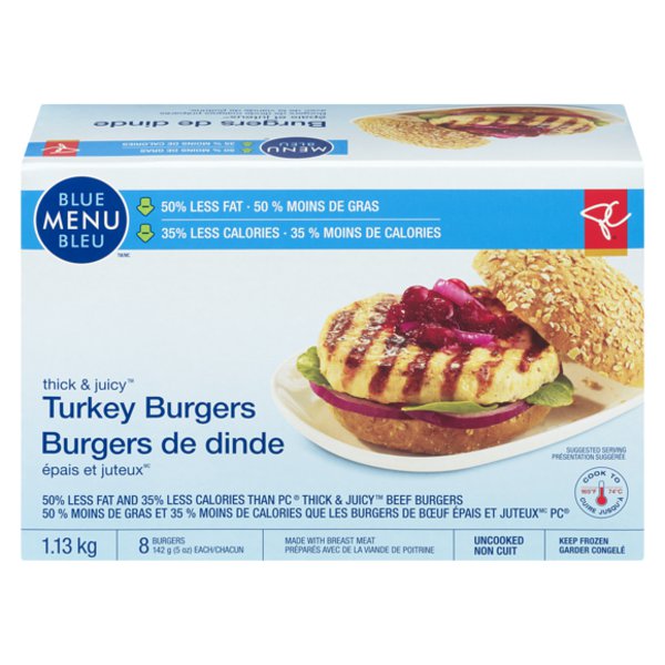 President's Choice Blue Menu Thick & Juicy Turkey Burger