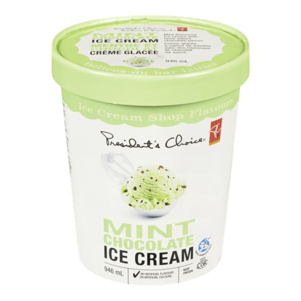 Presidents Choice Ice Cream Shop Flavours Mint Chocolate Ice Cream