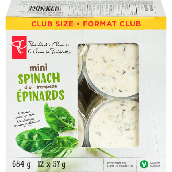 Presidents Choice Cp Mini Spinach Dip