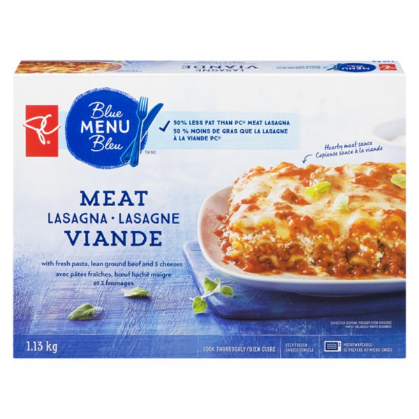 Presidents Choice Blue Menu Meat Lasagna