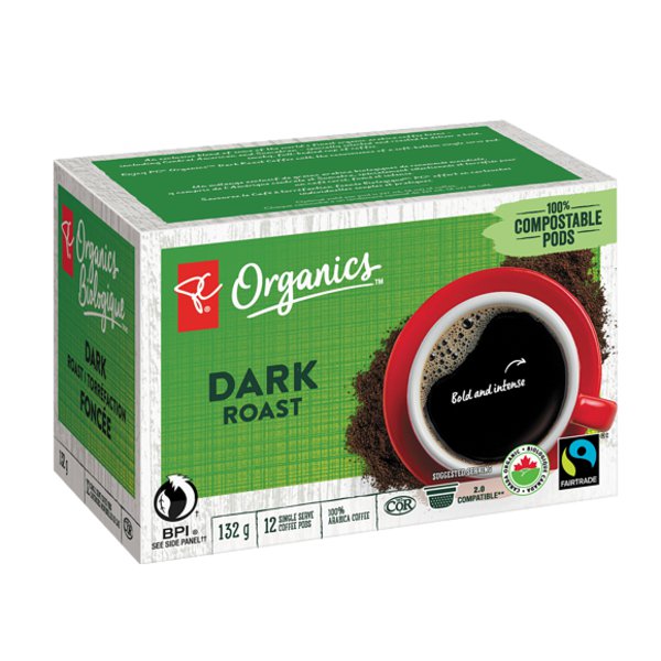 President's Choice Organics Dark Roast Single Serve Coffee Pods