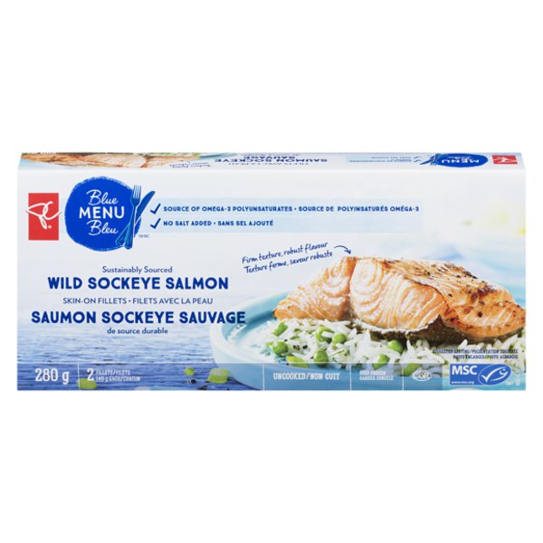 Presidents Choice Blue Menu Wild Sockeye Salmon Fillets