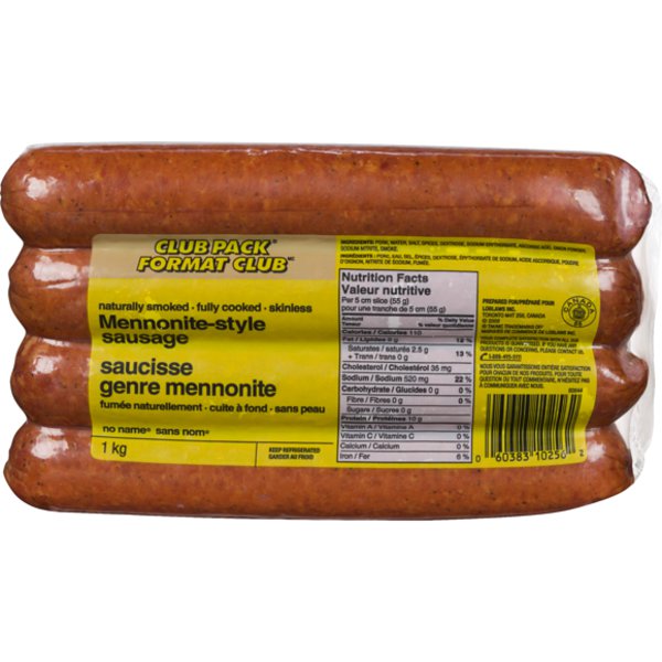 No Name Mennonite Style Sausage