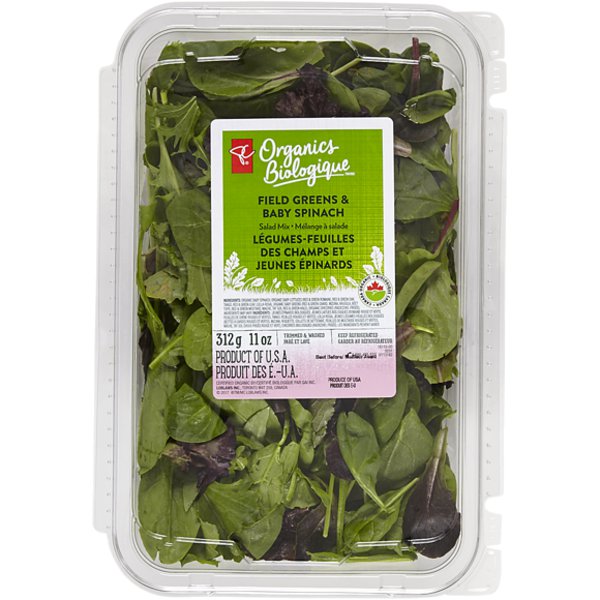 Presidents Choice Organic Spring Spinach