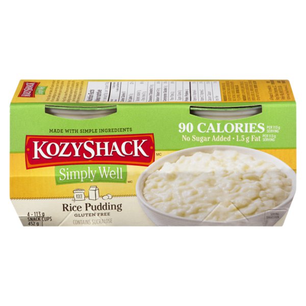 KozyShack Simply Well Gluten Free Rice Pudding