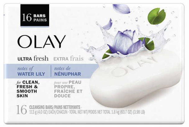 Olay Ultra Fresh Cleansing Bar Soap, Water Lily, 16 ct